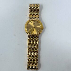 Swiss ESQ Esquire by Movado Diamond Dial Watch in gold tone beautiful